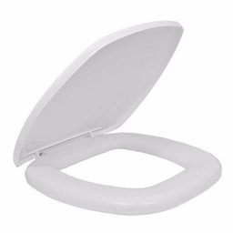 Assento Almofadado Retangular Branco P Vaso Quadrado - 1