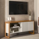 Ver imagem 2 de Rack Bancada de TV 55 Polegadas Glossy L06 Nature/Off White - Mpozenato