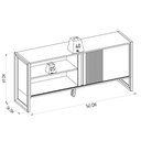Ver imagem 4 de Rack Bancada de TV 55 Polegadas Glossy L06 Nature/Off White - Mpozenato
