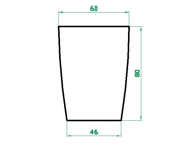 Vaso Planta Grande 80X60 Moderno Trapézio Polietileno BGPLASTICOS V880 MARROM CAFE 003 - 9