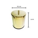 Ver imagem 3 de Lixeira Dourada Em Aço Inox 5L Para Escritório By Fineza
