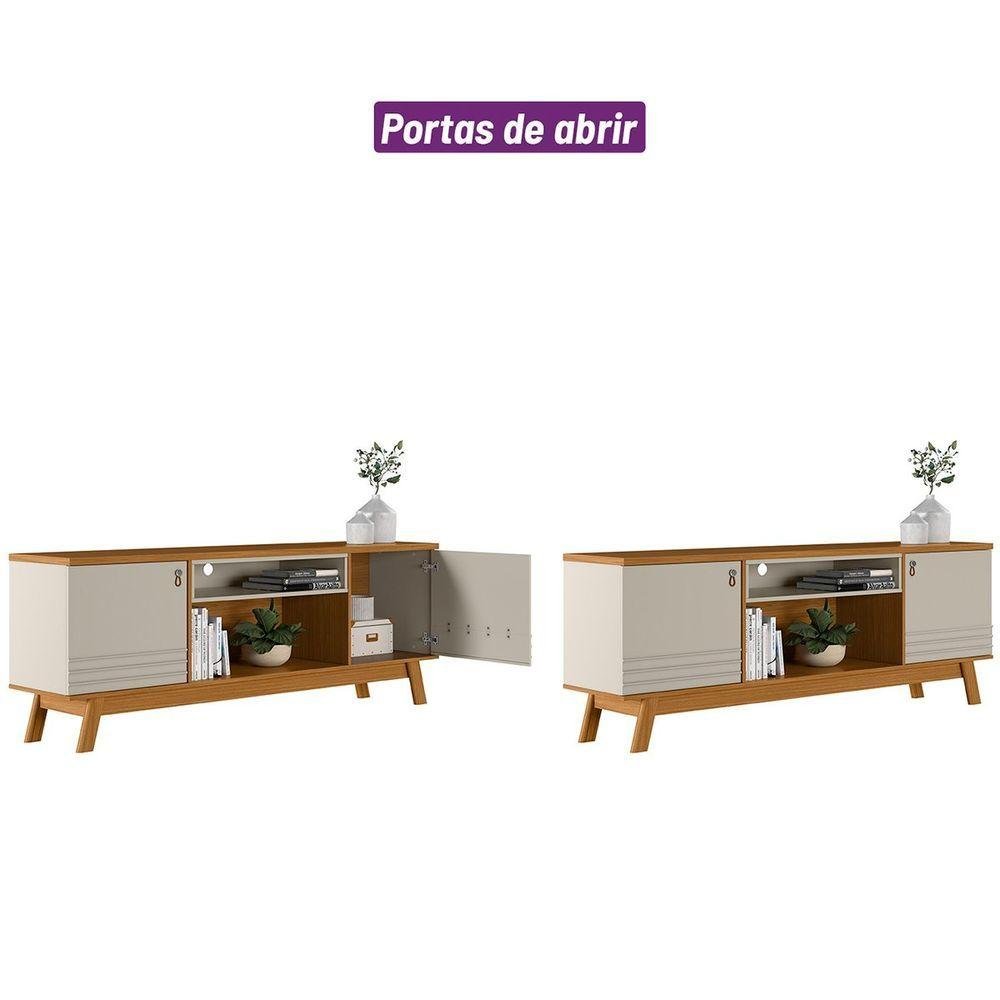 Rack para Tv 75 Polegadas Colors Nature-off White | MadeiraMadeira