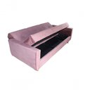 Ver imagem 2 de Sofá Cama Casal Reclinável Com Baú Pamela - Turkey Rose