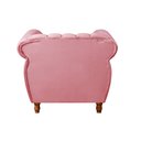 Ver imagem 3 de Poltrona Realeza Chesterfield Cadeira Vintage Decoração Retrô - Suede Rosa