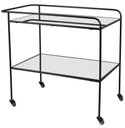 Ver imagem 1 de Carrinho Bar Delia Aco Preto Tampos Espelhados 82 Cm (larg) - 41439