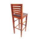 Ver imagem 2 de Kit 3 Banqueta Alta para Cozinha / Bar / Balcão / com Estofado Cor Mel Mod. Laguna
