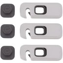 Ver imagem 1 de Trava de Segurança Geladeira Gaveta Kit 3 Unidades Protege Bebe Criança Evita Acidente Armario Porta