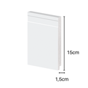 Ver imagem 2 de Rodapé Poliestireno 15cm Frisado Branco 51015 Arquitech
