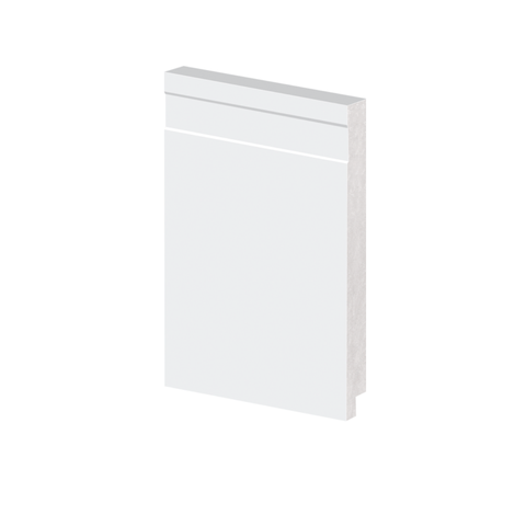 Rodapé Poliestireno 15cm Frisado Branco 51015 Arquitech