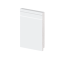 Ver imagem 1 de Rodapé Poliestireno 15cm Frisado Branco 51015 Arquitech