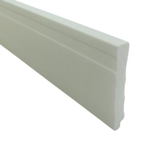 Rodapé Poliestireno Frisado Branco 10cm Br 2,40m - Arquitech 51010