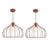 Kit 2 Lustres Aramado Onion Ø42X25Cm Cobre Retrô Md8026 - 1
