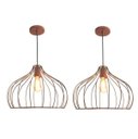 Ver imagem 1 de Kit 2 Lustres Aramado Onion Ø42X25Cm Cobre Retrô Md8026