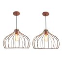 Ver imagem 1 de Kit 2 Lustres Aramado Onion Ø42X25Cm Cobre Retrô Md8026