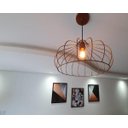 Ver imagem 4 de Kit 2 Lustres Aramado Onion Ø42X25Cm Cobre Retrô Md8026
