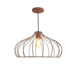 Kit 2 Lustres Aramado Onion Ø42X25Cm Cobre Retrô Md8026 - 2