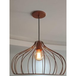 Kit 2 Lustres Aramado Onion Ø42X25Cm Cobre Retrô Md8026 - 3