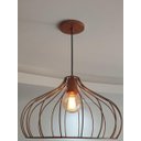 Ver imagem 3 de Kit 2 Lustres Aramado Onion Ø42X25Cm Cobre Retrô Md8026