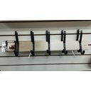 Ver imagem 2 de Cabideiro de Madeira Duplo Nogueira com 5 Ganchos Pretos Grasnde