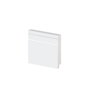 Rodapé Poliestireno 07cm Frisado Branco 51907 Arquitech