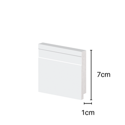 Rodapé Poliestireno 07cm Frisado Branco 51907 Arquitech - 2