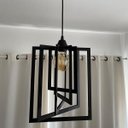 Ver imagem 3 de Lustre Pendente Rustico Madeira Teto Sala Cozinha Retângulo