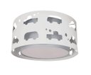 Ver imagem 1 de Luminária Infantil Plafon Carrinhos Cinza 30X16
