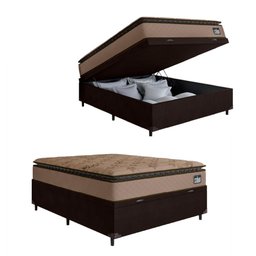 Cama Box Baú Casal Colchão Espuma D33 Pillow Top Van Gogh 138x188x70cm Hellen - 3