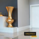 Ver imagem 2 de Guarnição Poliestireno 10cm Liso Preto 40010 Arquitech