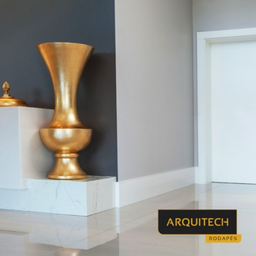 Guarnição Poliestireno 10cm Frisado Branco 41010 Arquitech - 5