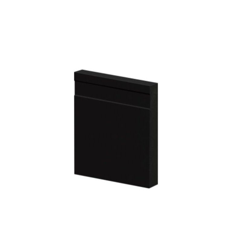 Guarnição Poliestireno 10cm Frisado Preto 41010 Arquitech