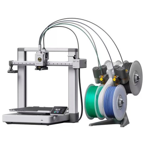 Impressora 3D Bambu Lab A1 Combo PF002-a+SA005 Ams Lite Multicores Bivolt Preto Alta Velocidade Sile