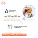 Ver imagem 3 de Potes de Vidro para Mantimentos com Tampa Bambu 200Ml - 5 Pçs