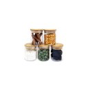 Ver imagem 1 de Potes de Vidro para Mantimentos com Tampa Bambu 200Ml - 5 Pçs