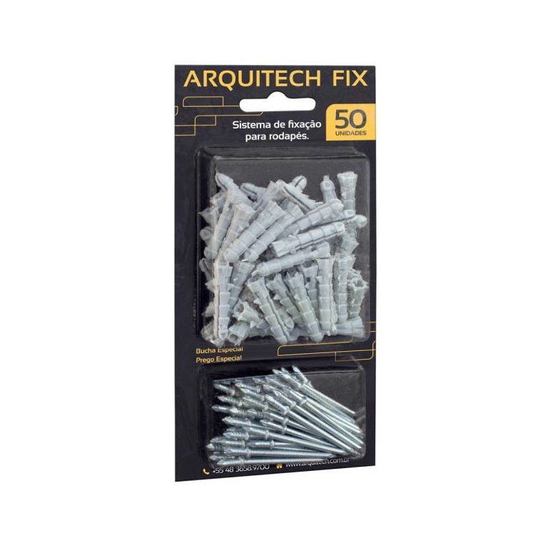 Prego Bucha para Fixaçao de Rodapes Guarniçao Arquitech Fix