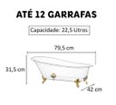 Ver imagem 4 de Kit Champanheira Festa Banheira King 12 Garrafas C/ 12 Taças:preto