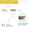 Conjunto de 6 Potes Herméticos de 400 Ml com Tampa de Bambu - 3
