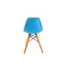 Cadeira Eames Infantil Azul - Base Madeira Natural - 4