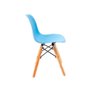 Cadeira Eames Infantil Azul - Base Madeira Natural - 2