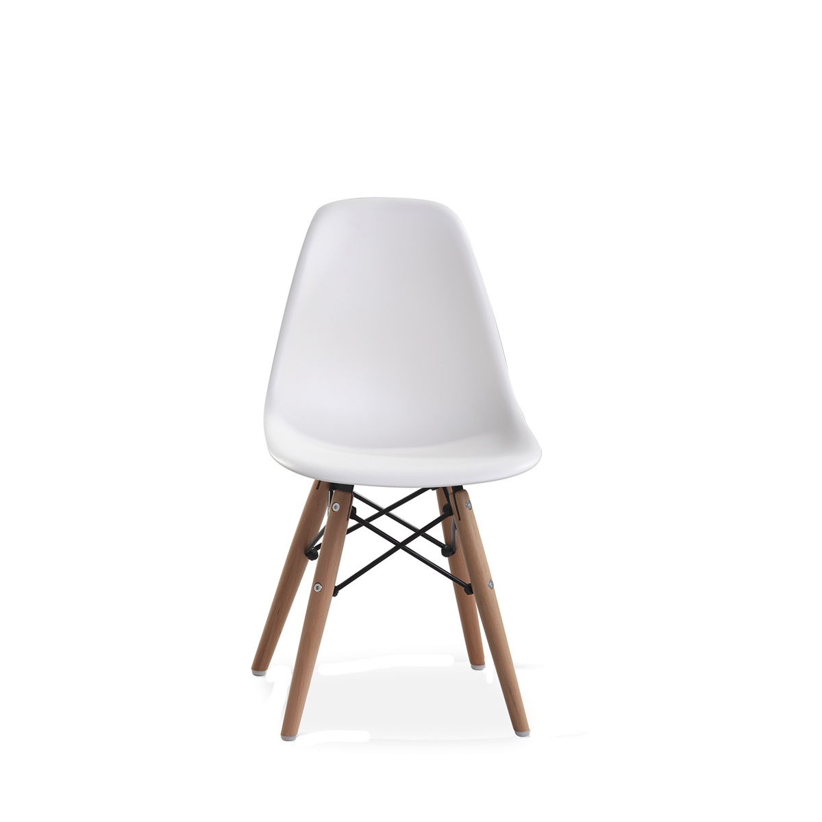 Cadeira Eames Infantil Branca - Base Madeira Natural