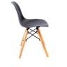 Conjunto com 2 Cadeiras Eames Infantil Preta - Base Madeira Natural - 4