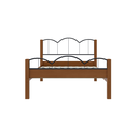 Ver imagem 2 de Cama Casal Mdf Oasis Preto/nature 151x202cm Estilo Retrô:nature