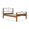 Cama Casal Mdf Oasis Preto/nature 151x202cm Estilo Retrô:nature - 5