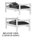 Ver imagem 4 de Beliche Solteiro Leticia Reforçada com Colchão Vira 2 Camas