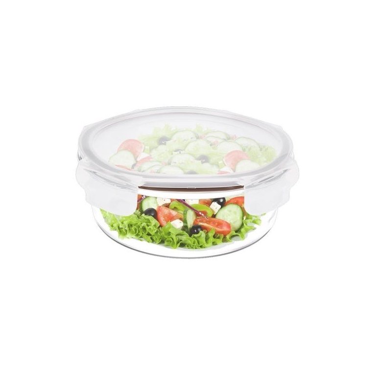 POTE DE VIDRO REDONDO MARMITA HERMETICO 620ML LOCK&STOCK