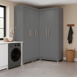 Armário Modulação Lavanderia 5 Portas com Pés Aurora