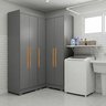 Armário Modulação Lavanderia 5 Portas com Pés Aurora - 1