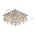 Ver imagem 4 de Lustre Plafon de Cristal Legitimo K9 Transparente 40cm