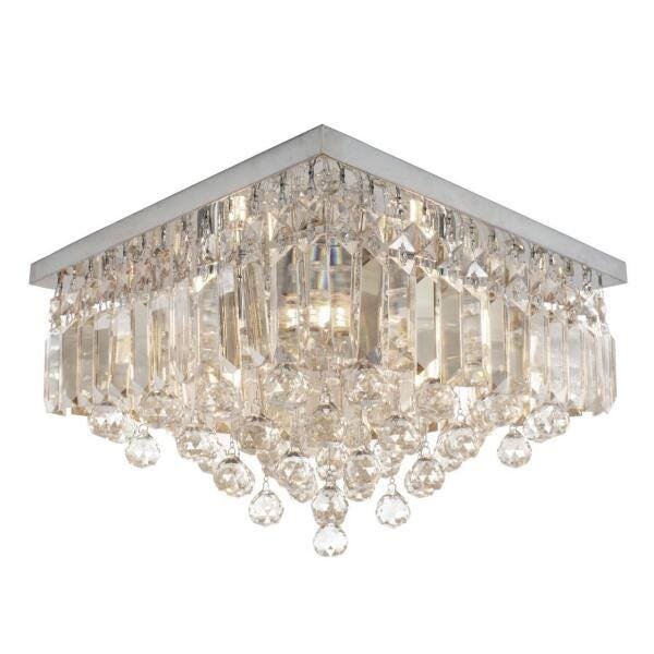 Lustre Plafon de Cristal Legitimo K9 Transparente 40cm