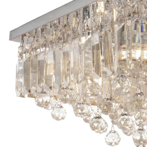 Lustre Plafon de Cristal Legitimo K9 Transparente 40cm - 2